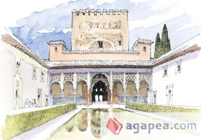 Postal La Alhambra. Patio de los Arrayanes