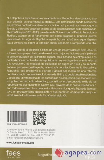 RICARDO SAMPER. LA TRAGEDIA DE UN LIBERAL EN LA SEGUNDA REPÚBLICA