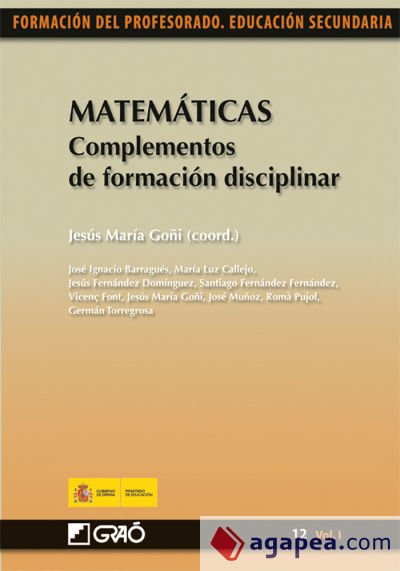 Matemáticas. Complementos de formación disciplinar