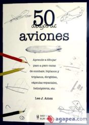 Portada de 50 dibujos de aviones