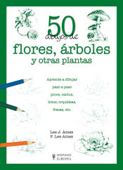 Portada de 50 dibujos de flores, árboles y otras plantas