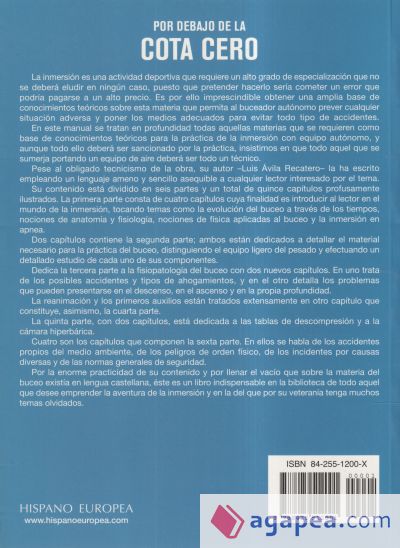 Por debajo de la cota cero