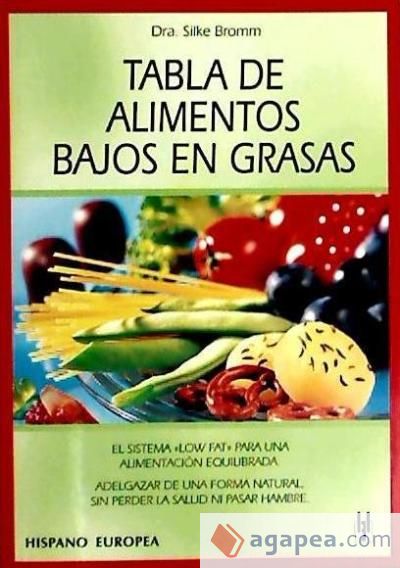 Tabla de alimentos bajos en grasas