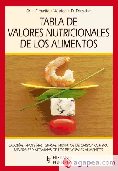 Tabla de valores nutricionales de los alimentos