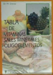 Portada de Tabla de vitaminas, sales minerales, oligoelementos