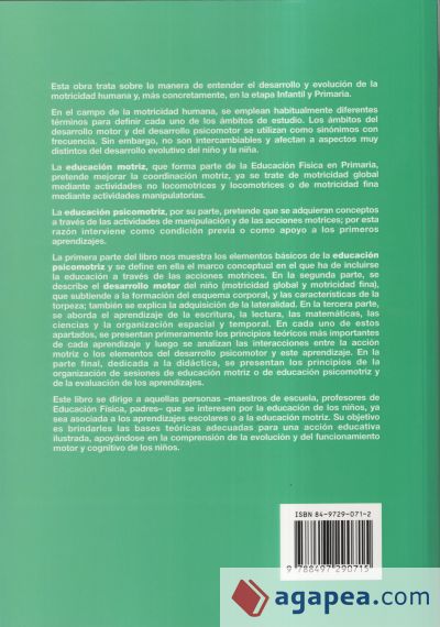 Educación motriz y educación psicomotriz en Preescolar y Primaria