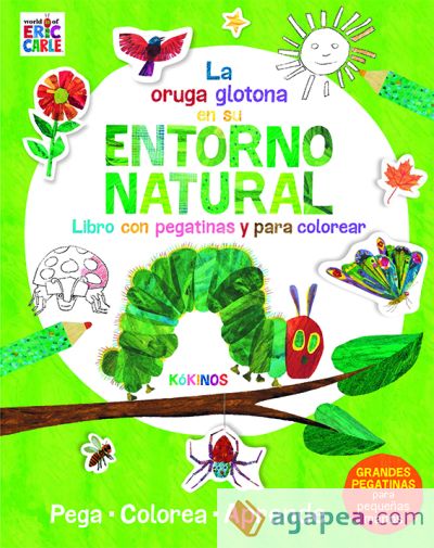 La pequeña oruga glotona en su entorno natural