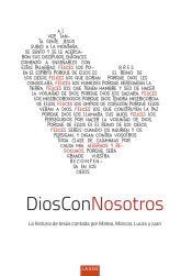 Portada de Dios con nosotros . La historia de Jes&uacute;s contada por Mateo, Marcos, Lucas y Juan