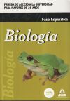 Biolog&iacute;a. Prueba De Acceso A La Universidad Para Mayores De 25 A&ntilde;os
