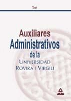 Portada de AUXILIARES ADMINISTRATIVOS DE LA UNIVERSIDAD ROVIRA I VIRGILI. TEST