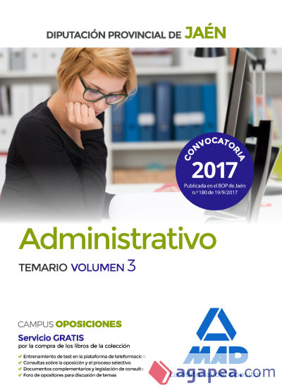 Administrativos de la Diputación Provincial de Jaén. Temario volumen 3