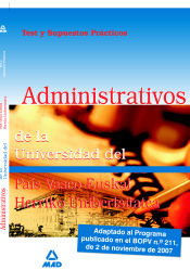 Portada de Administrativos de la universidad del país vasco-euskal herriko unibertsitatea. Test y supuestos prácticos