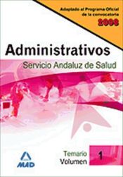 Portada de Administrativos del Servicio Andaluz de Salud. Temario. Volumen I