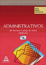 Portada de Administrativos del servicio gallego de salud (sergas). Test parte específica