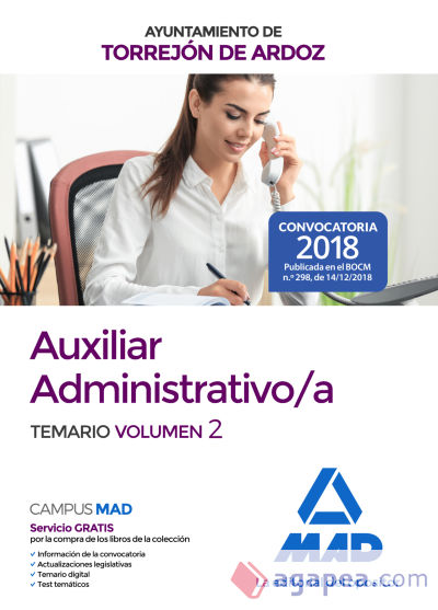 Auxiliar Administrativo/a del Ayuntamiento de Torrejón de Ardoz. Temario volumen 2