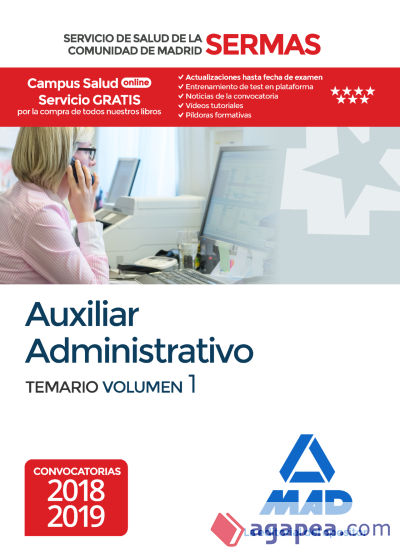 Auxiliar Administrativo del Servicio de Salud de la Comunidad de Madrid. Temario Volumen 1