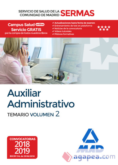 Auxiliar Administrativo del Servicio de Salud de la Comunidad de Madrid. Temario Volumen 2