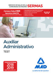 Portada de Auxiliar Administrativo del Servicio de Salud de la Comunidad de Madrid. Test