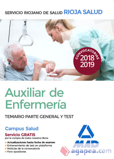 Auxiliar de Enfermería del Servicio Riojano de Salud. Temario parte general y test