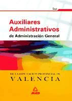 Portada de Auxiliares Administrativos de Administración General de la diputación provincial de Valencia: Test