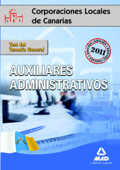 Portada de Auxiliares administrativos de corporaciones locales de canarias. Test del temario general