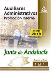 Portada de Auxiliares administrativos de la Junta de Andalucía. Promoción interna. Temas y test 1 al 7