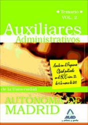 Portada de Auxiliares administrativos de la universidad autónoma de madrid. Temario volumen ii