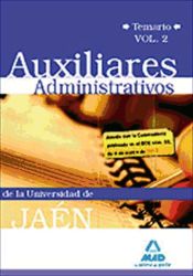 Portada de Auxiliares administrativos de la universidad de jaén. Temario volumen ii