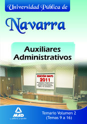 Portada de Auxiliares administrativos de la universidad pública de navarra. Temario vol.Ii (temas 9 a 16)