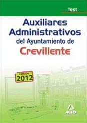 Portada de Auxiliares administrativos del Ayuntamiento de Crevillente. Test