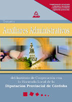 Portada de Auxiliares administrativos del instituto de cooperacion con la hacienda local de la diputacion provincial de cordoba.Temario