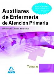 Portada de Auxiliares de enfermería de atención primaria del instituto catalán de la salud. Temario