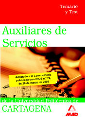 Portada de Auxiliares de servicios de la universidad politécnica de cartagena. Temario y test