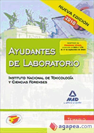 Ayudantes de laboratorio del instituto nacional de toxicología y ciencias forenses. Temario