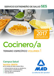 Portada de Cocinero/a del Servicio Extremeño de Salud (SES). Temario Específico volumen 1