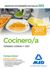 Portada de Cocinero del Servicio Extremeño de Salud (SES). Temario común y test