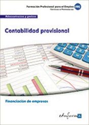 Portada de Contabilidad previsional. Familia profesional Administración y gestión. Certificados de profesionalidad