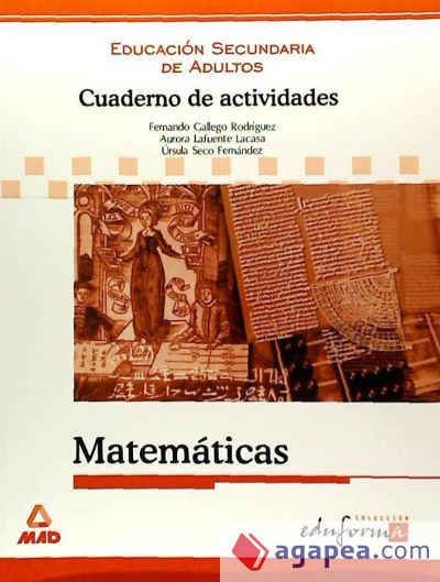 Cuaderno de actividades Matemáticas de Educación Secundaria de Adultos