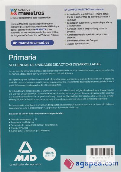 Cuerpo de Maestros Primaria Secuencias de unidades didácticas desarrolladas