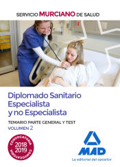 Portada de Diplomado Sanitario Especialista y no Especialista del Servicio Murciano de Salud. Temario parte general y test volumen 2