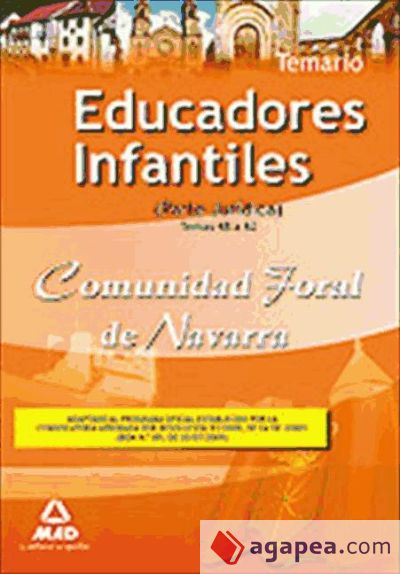 Educadores infantiles de la comunidad foral de navarra. Temario parte jurídica