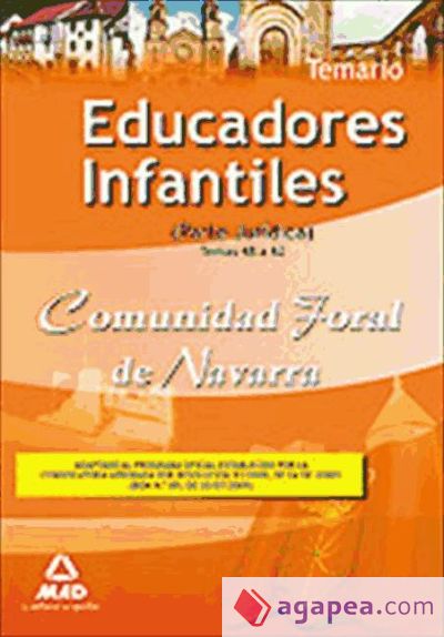 Educadores infantiles de la comunidad foral de navarra. Temario parte jurídica