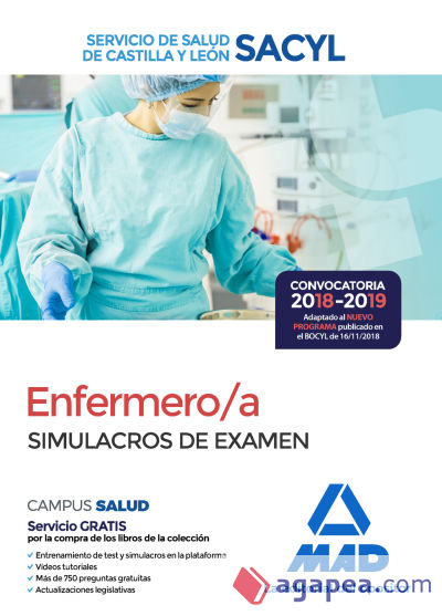 Enfermero/a. Simulacros de examen. Servicio de Salud de Castilla y León (SACYL)