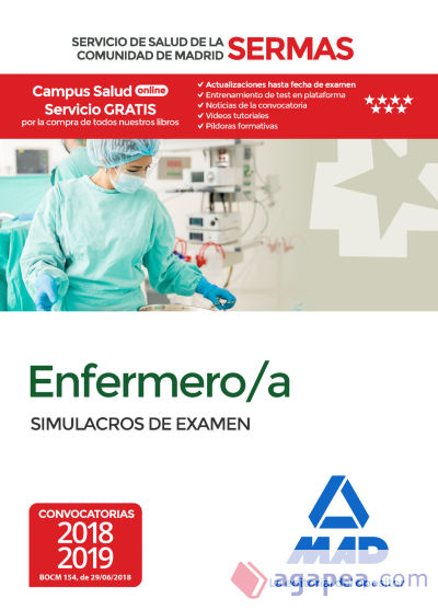 Enfermero/a del Servicio de Salud de la Comunidad de Madrid. Simulacros de Examen