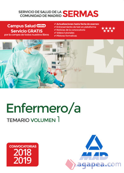 Enfermero/a del Servicio de Salud de la Comunidad de Madrid. Temario Volumen 1