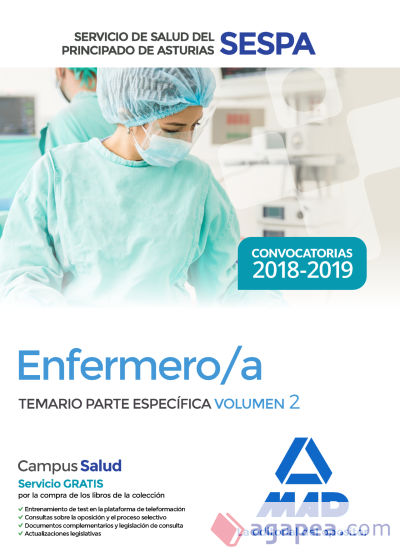 Enfermero/a del Servicio de Salud del Principado de Asturias (SESPA). Temario Parte Específica Volumen 2