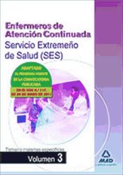 Portada de Enfermeros de Atención Continuada del Servicio Extremeño de Salud (SES). Temario de materias específicas volumen III