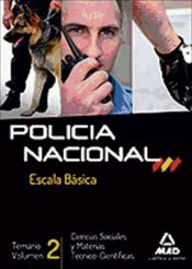 Portada de Escala Básica de Policía Nacional. Temario. Volumen II: Ciencias Sociales y Materias Técnico-Científicas (Ebook)