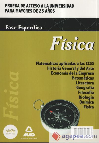 Física. Prueba de acceso a la Universidad para Mayores de 25 años