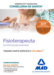 Portada de Fisioterapeuta de las Instituciones Sanitarias de la Conselleria de Sanitat de la Generalitat Valenciana. Temario específico volumen 1